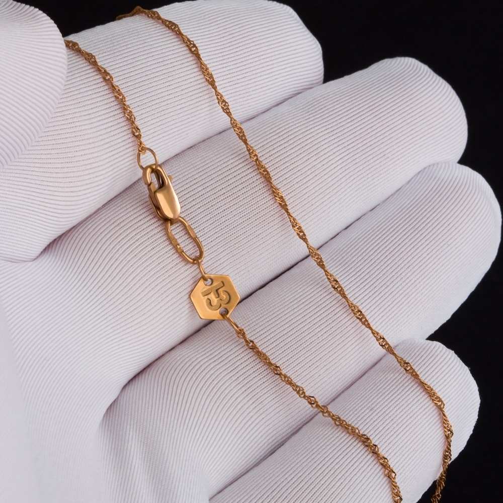 Золотая цепочка Бронницкий ювелир из красного золота 585 пробы БЮ110200227, размеры от  до 55