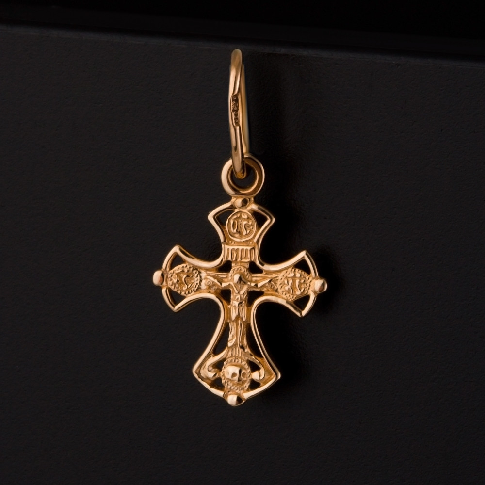Золотой крест Вознесенский из красного золота 585 пробы 6В22-328