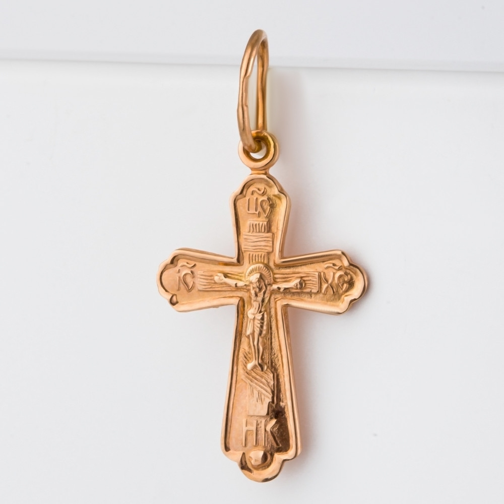 Золотой крест Вознесенский из красного золота 585 пробы 6В21-175