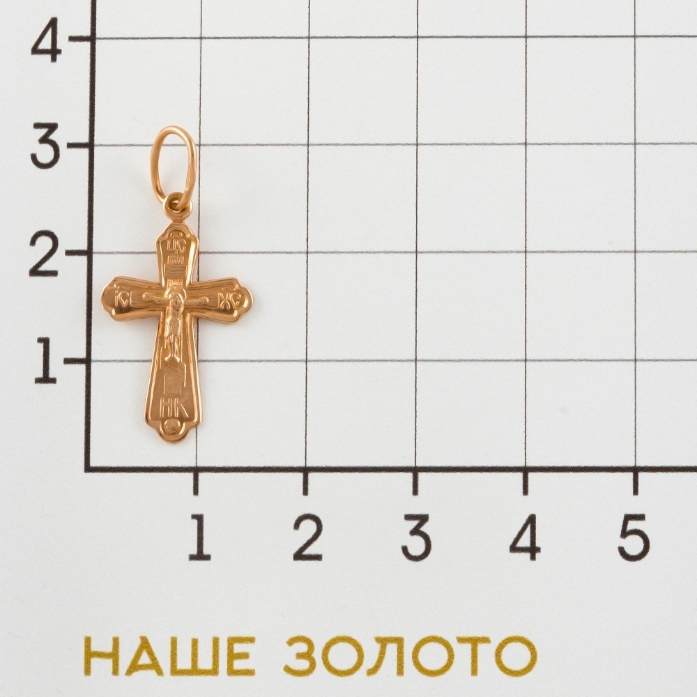Золотой крест Вознесенский из красного золота 585 пробы 6В21-175
