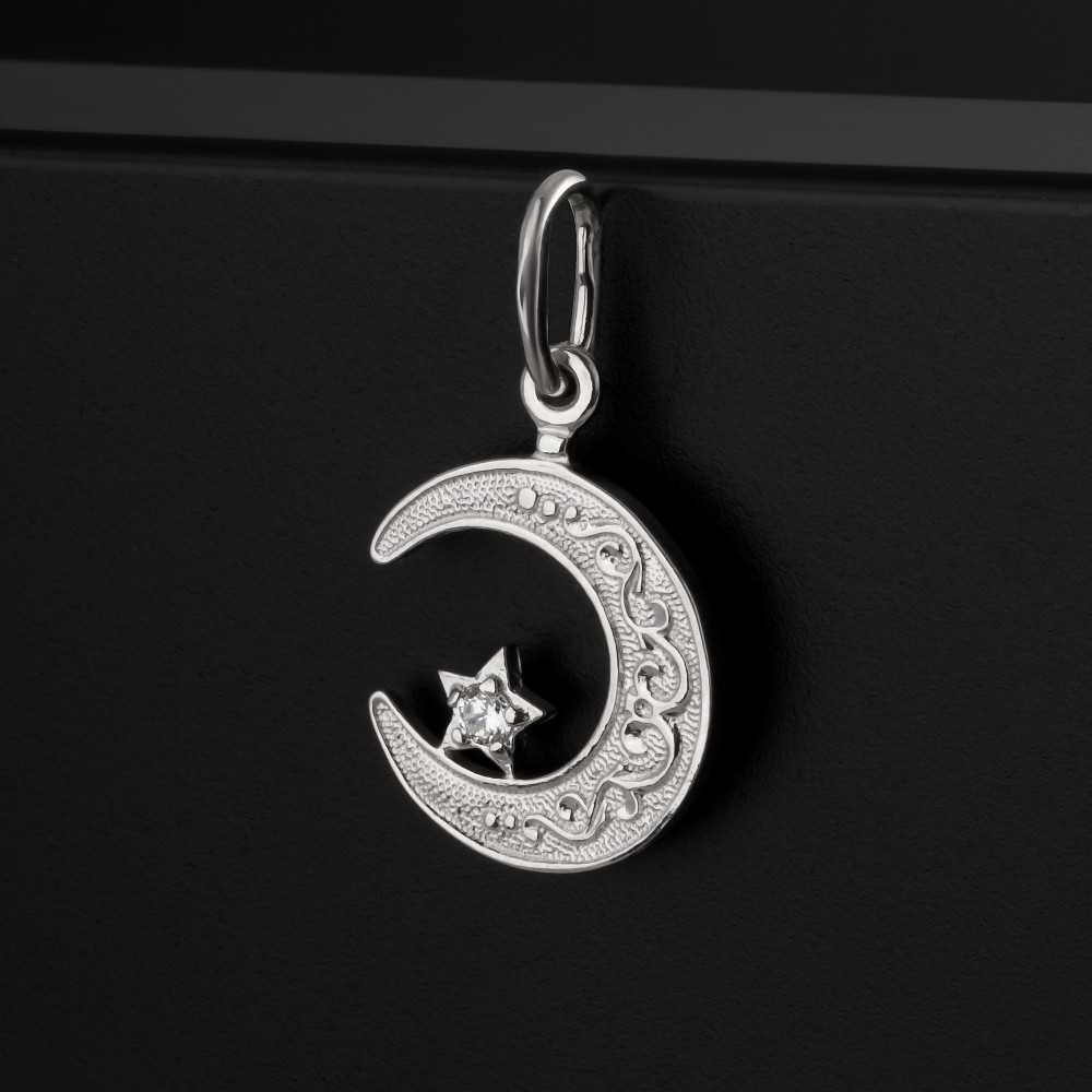 Серебряная мечеть Амбер  со вставками (фианит) АБ3205506
