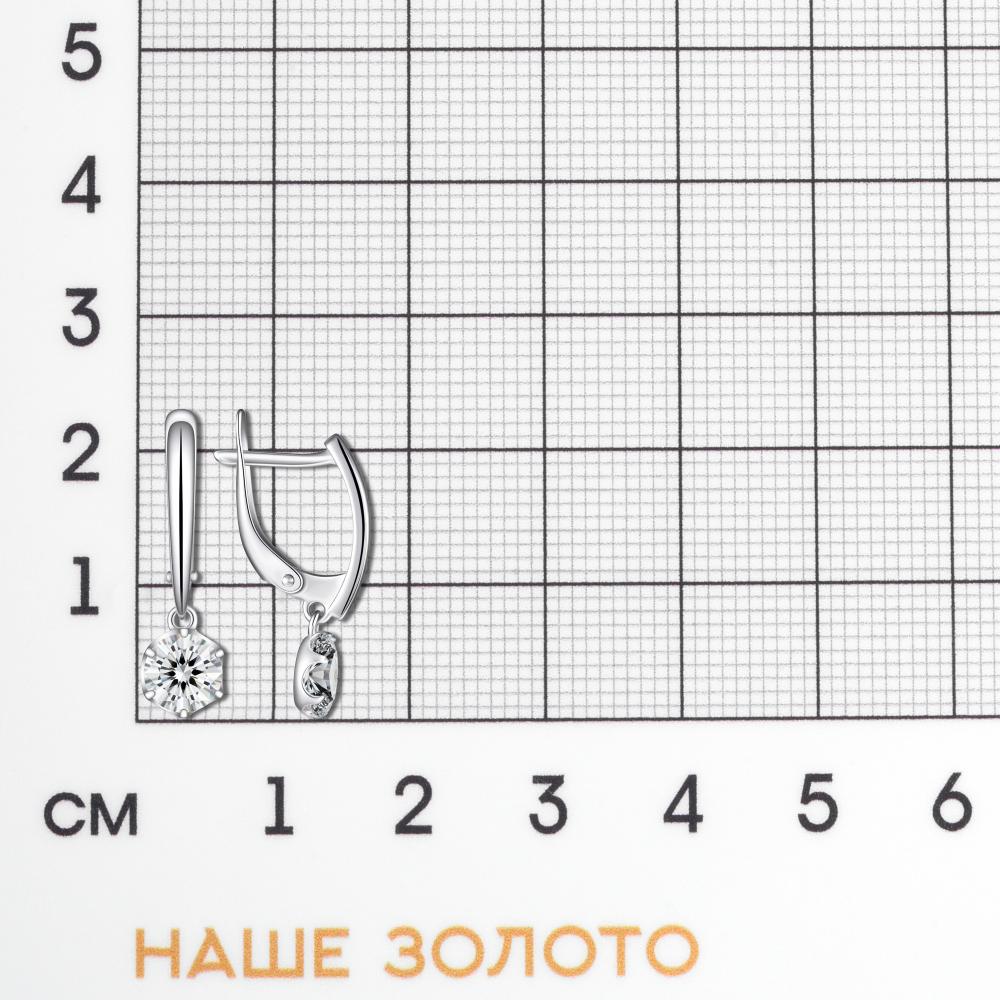 Серебряные серьги подвесные Вознесенский 6В11-0880