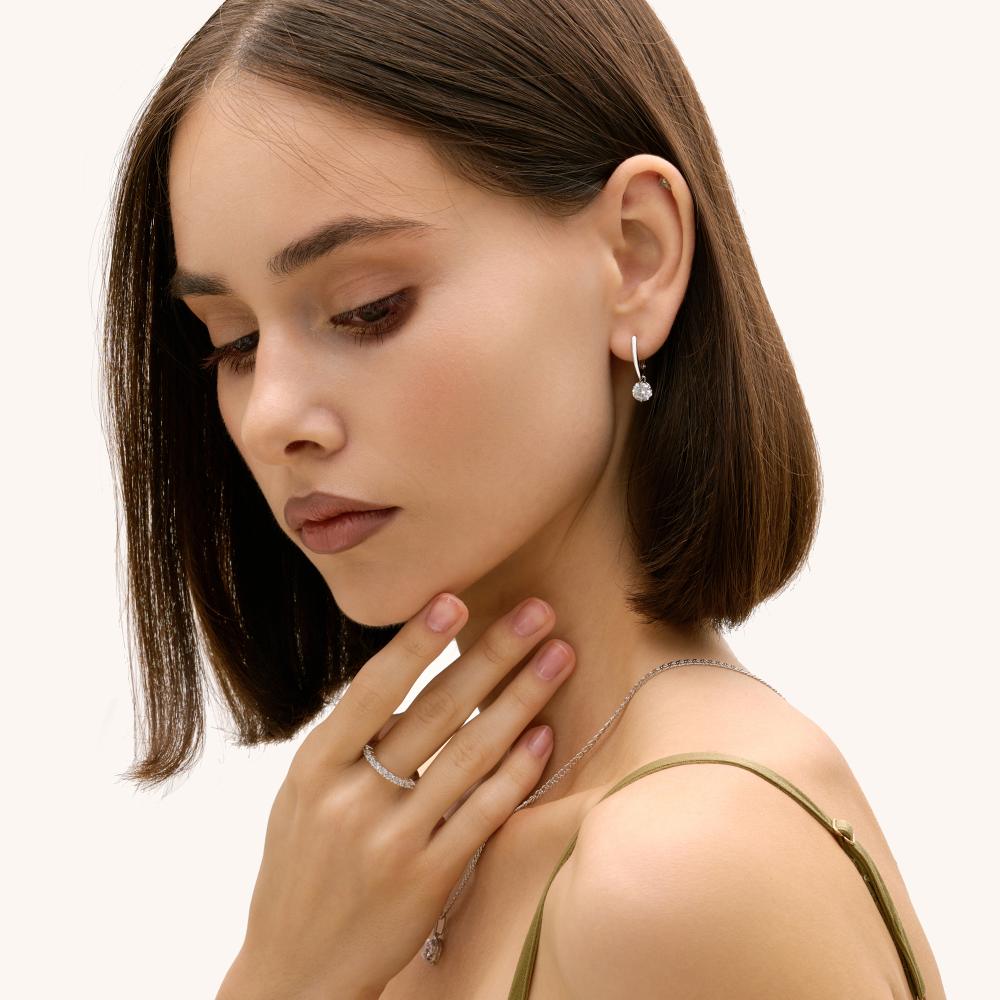 Серебряные серьги подвесные Вознесенский 6В11-0880