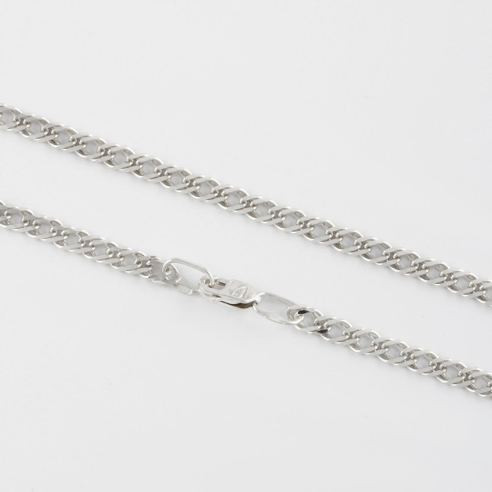 Серебряная цепочка Адамас ромб двойной 040 АСЦР260СА6-С88, размеры от 40 до 65