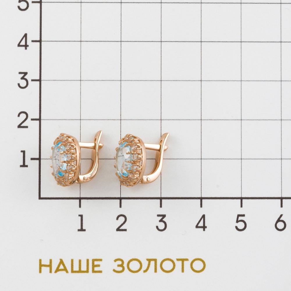 Золотые серьги Liberty из красного золота 585 пробы РЫ2012506