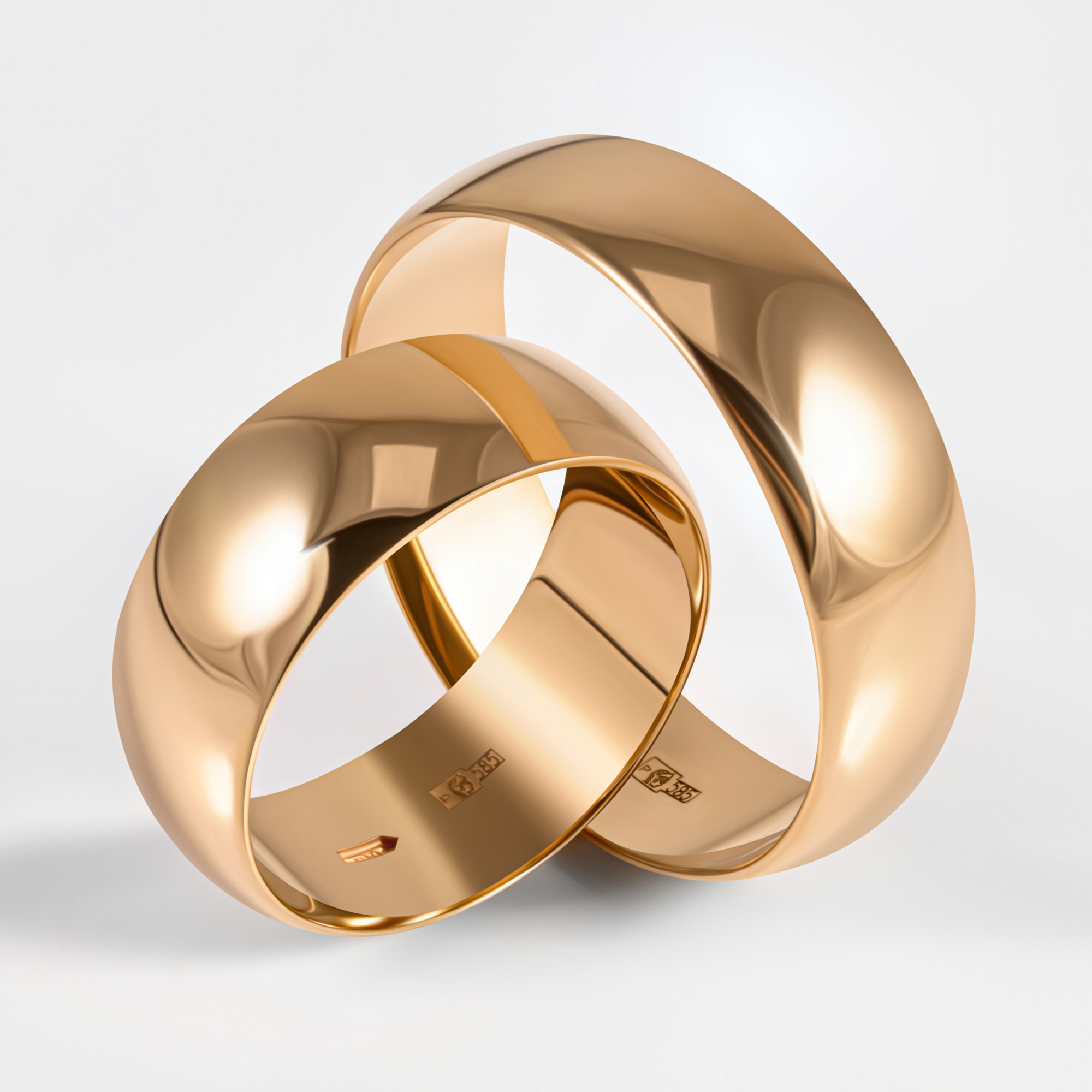 Золотое кольцо обручальное Берег из красного золота 585 пробы 2БКЗ5К-70П, размеры от 16 до 25