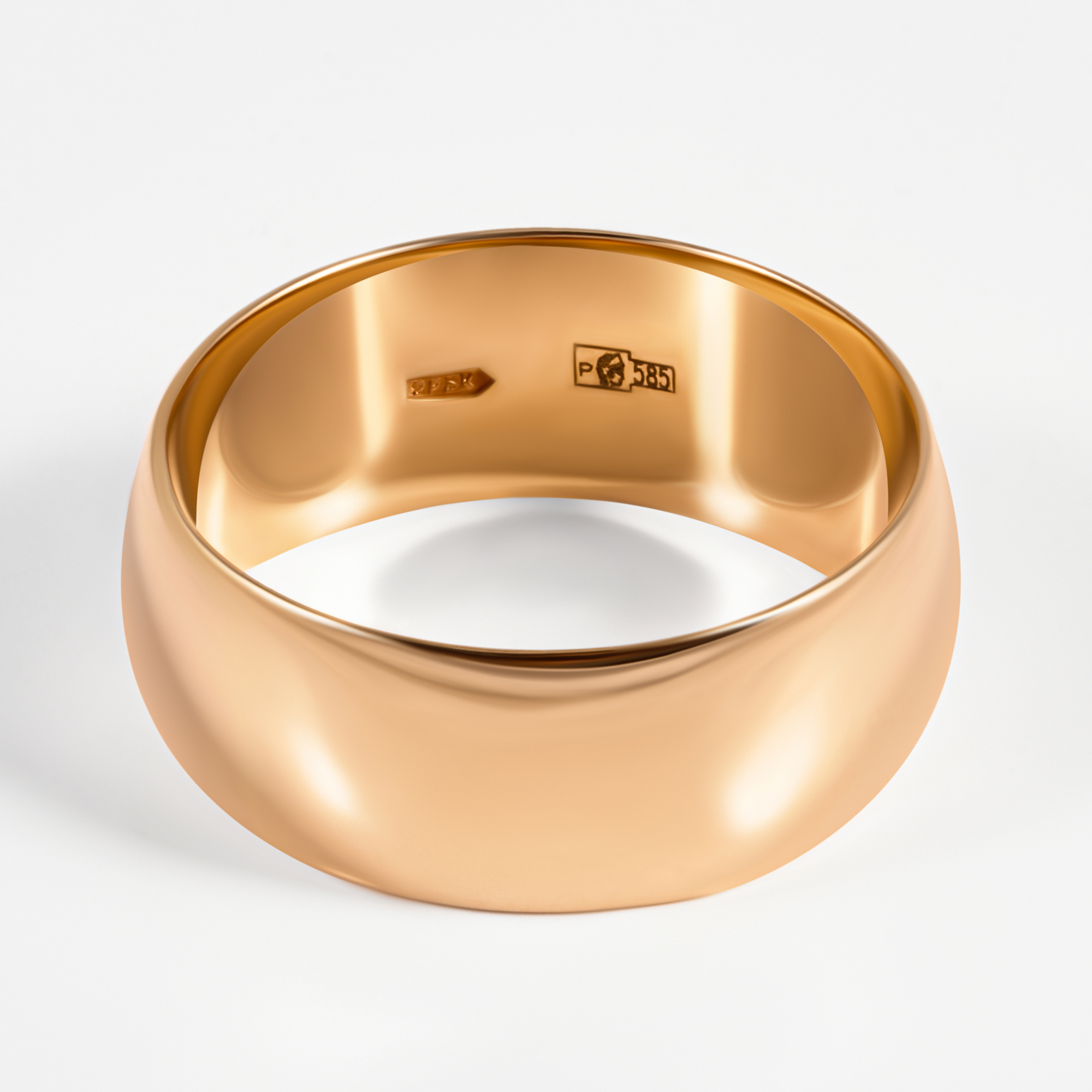 Золотое кольцо обручальное Берег из красного золота 585 пробы 2БКЗ5К-70П, размеры от 16 до 25