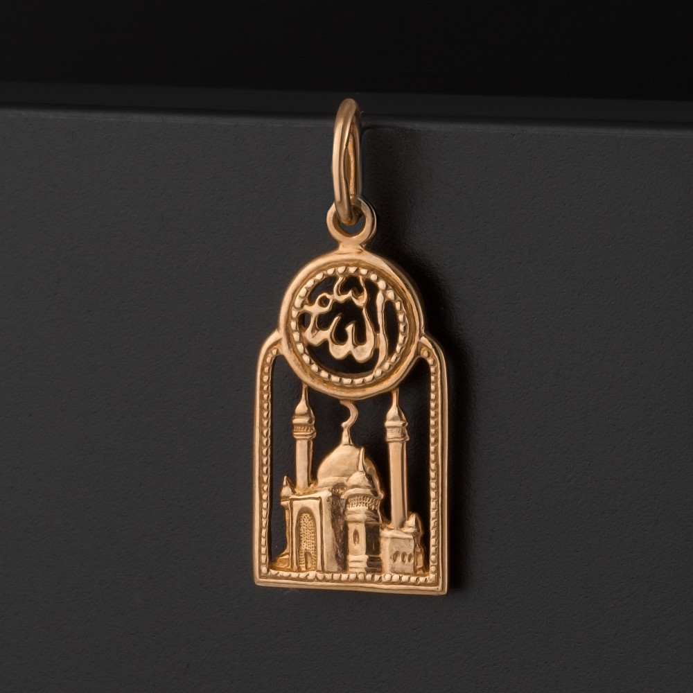 Золотая мечеть Амбер из красного золота 585 пробы АБ3001141