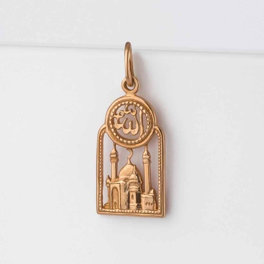 Золотая мечеть Амбер из красного золота 585 пробы АБ3001141