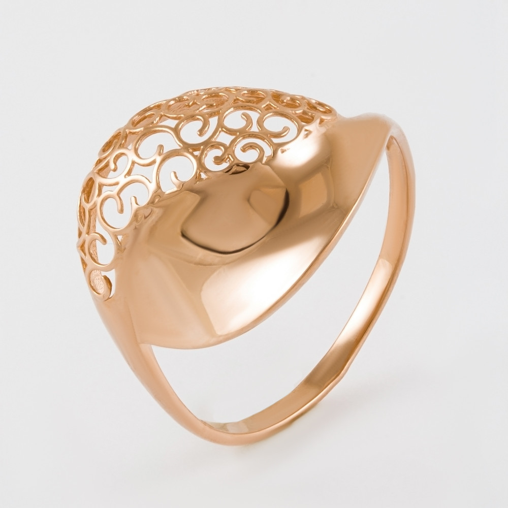 Золотое кольцо Алекси из красного золота 585 пробы А3012097