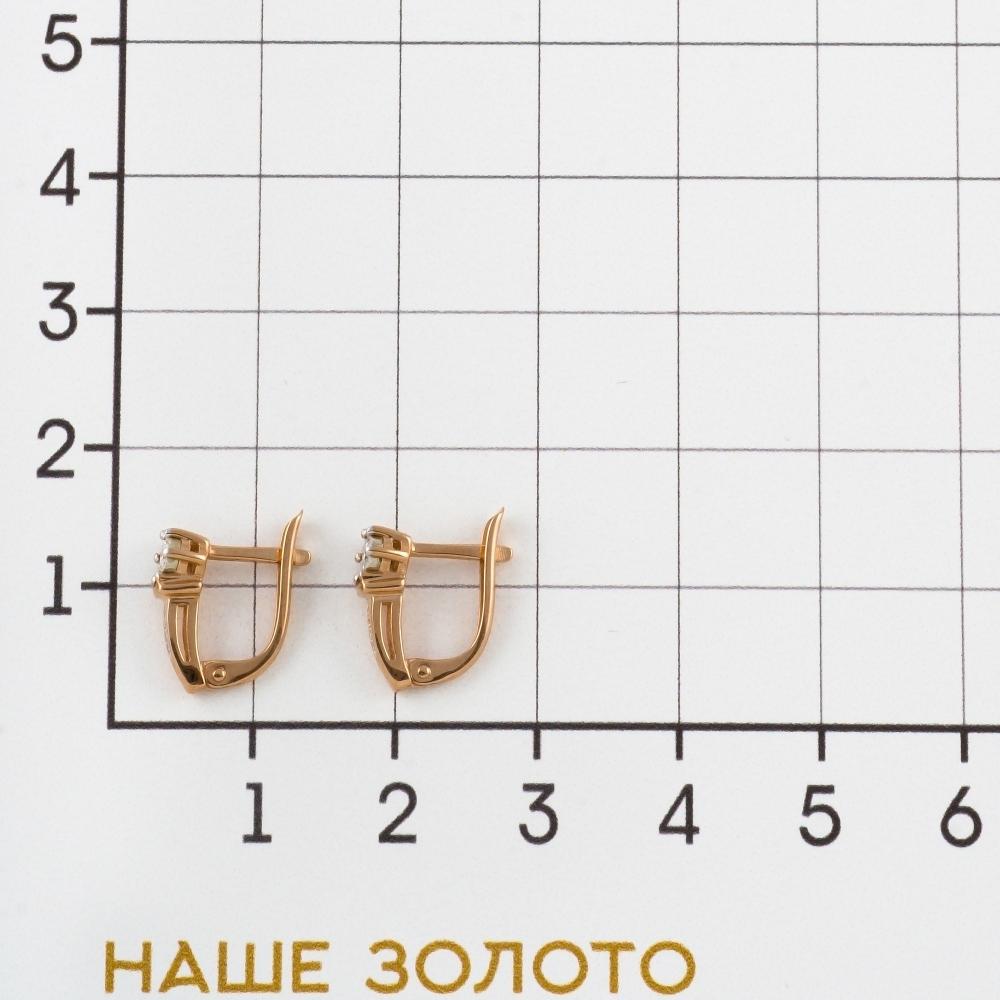 Золотые серьги Альфа-карат из красного золота 585 пробы КР3224657/9
