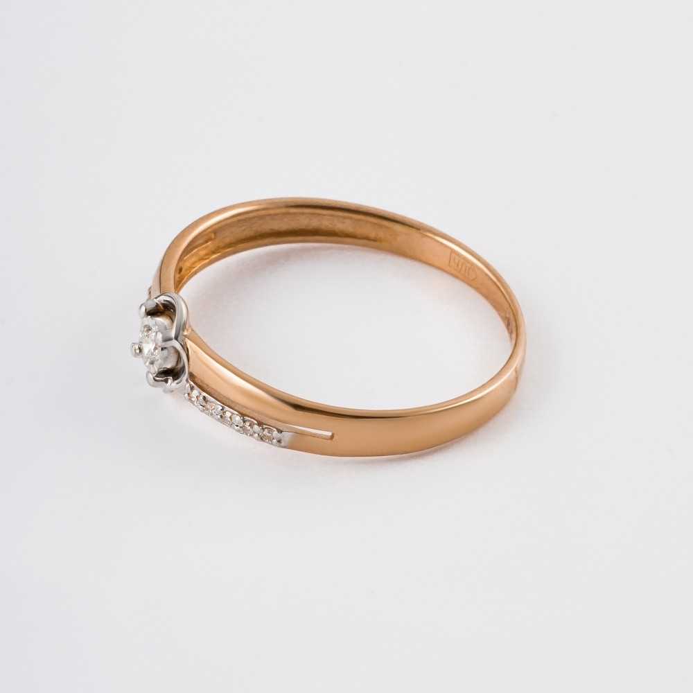 Золотое кольцо Альфа-карат из красного золота 585 пробы КР3217558/9