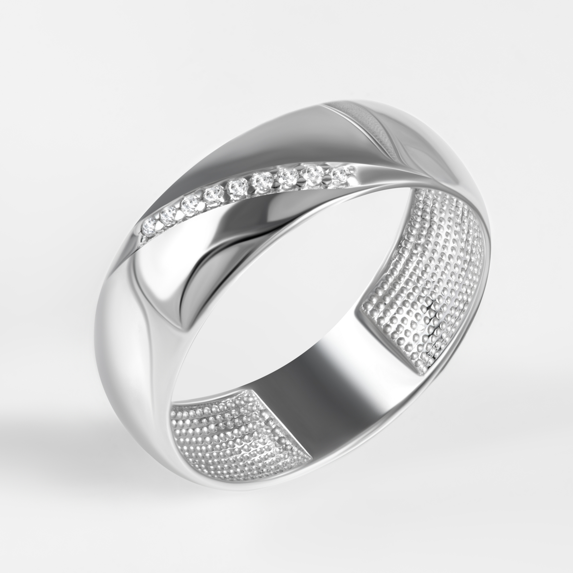 Серебряное кольцо обручальное Светлов К814-0043-23-01