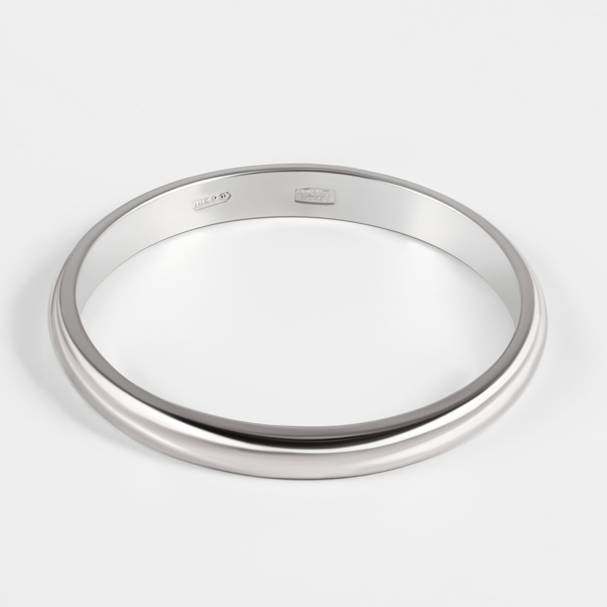 Серебряное кольцо обручальное Золотая подкова ЯВ8287-25С, размеры от 16 до 22.5