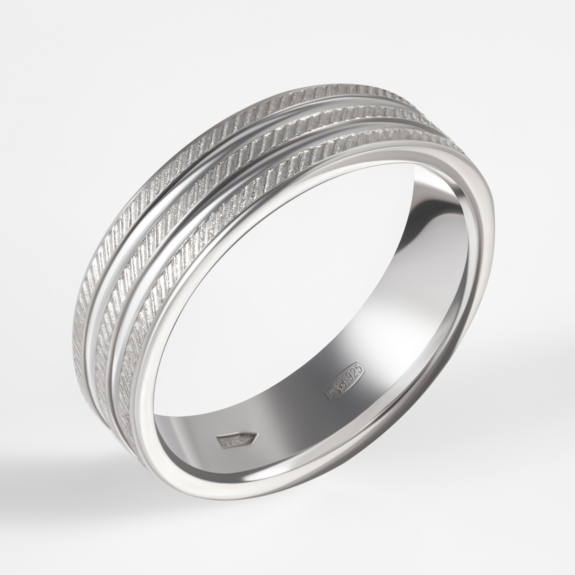 Серебряное кольцо обручальное Тимофеев ТМАГМ272Б