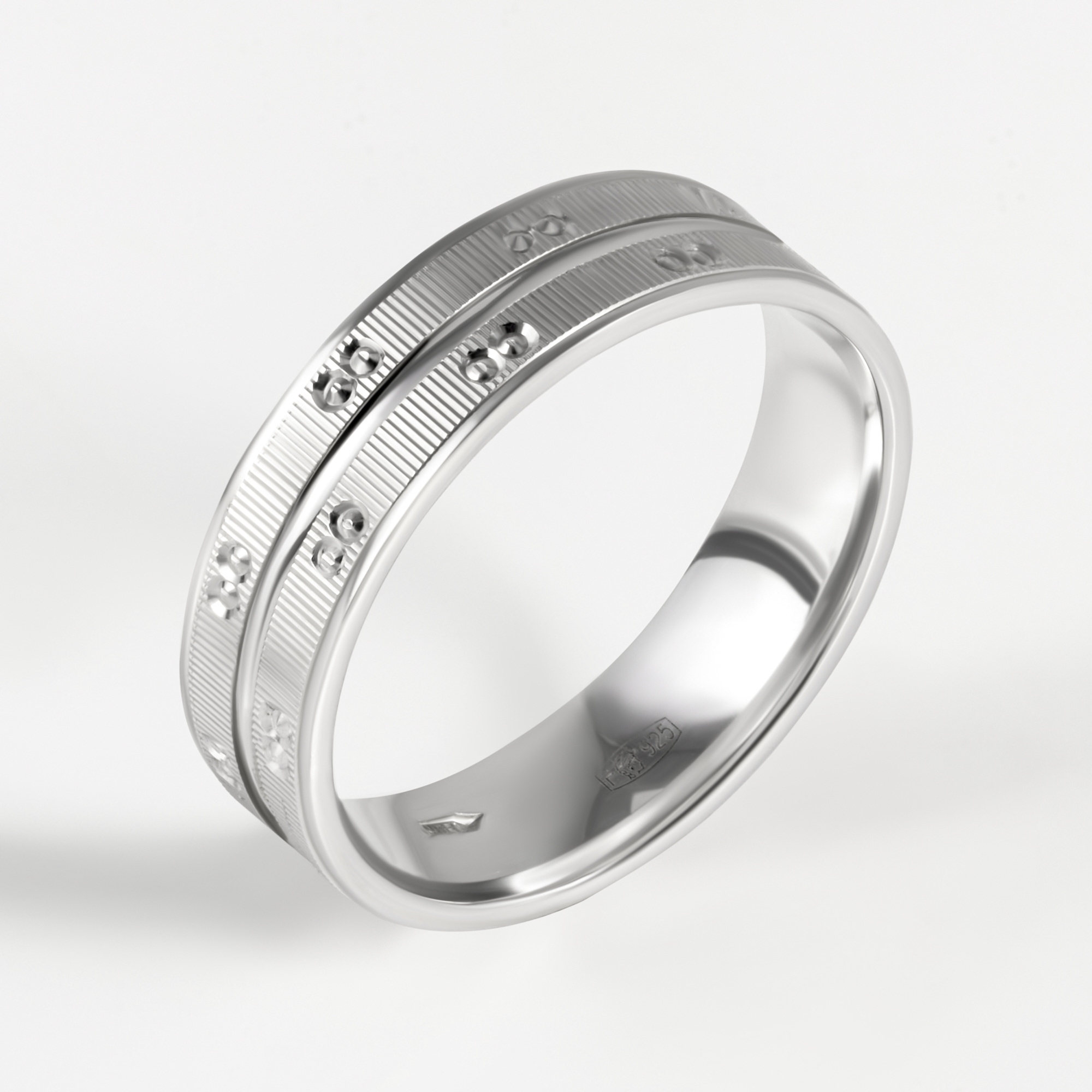 Серебряное кольцо обручальное Тимофеев ТМАГМ89Б