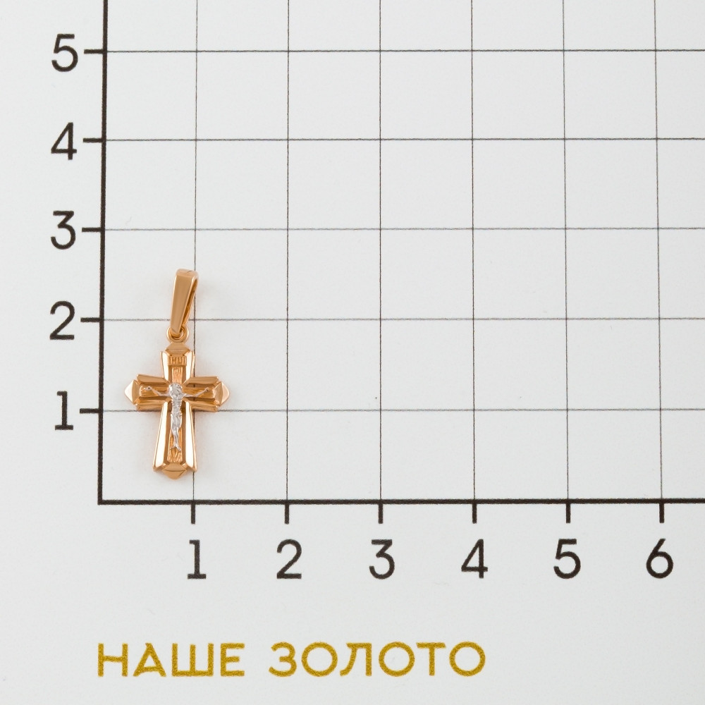 Золотой крест Талант из красного золота 585 пробы ТБ5102000028636