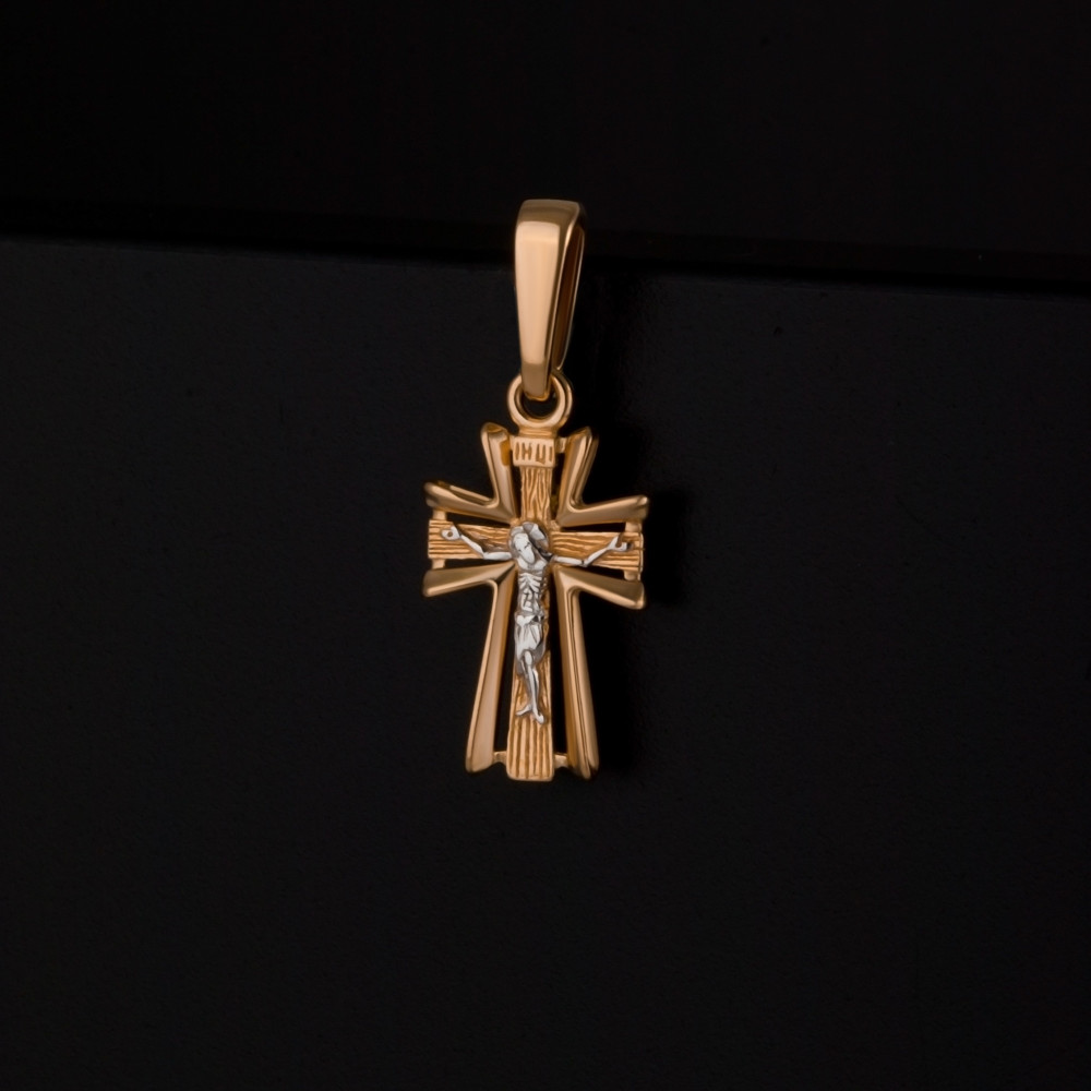 Золотой крест Талант из красного золота 585 пробы ТБ5102000028638