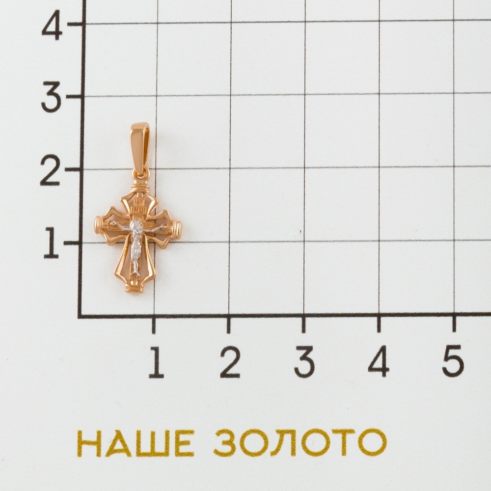 Золотой крест Талант из красного золота 585 пробы ТБ5102000028637