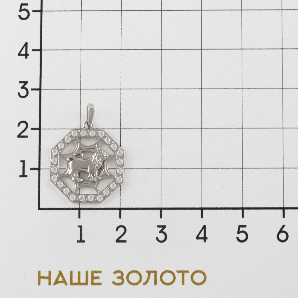 Серебряный знак зодиака Золотая подкова ЯВ8401СЛЕВ