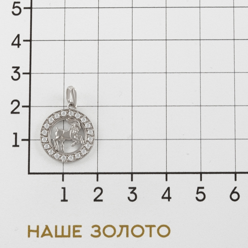 Серебряный знак зодиака Золотая подкова ЯВ8402СКОЗЕР