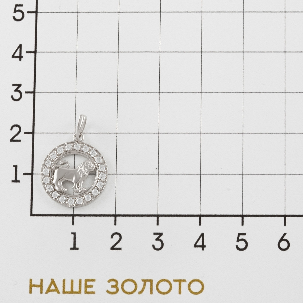 Серебряный знак зодиака Золотая подкова ЯВ8402СЛЕВ