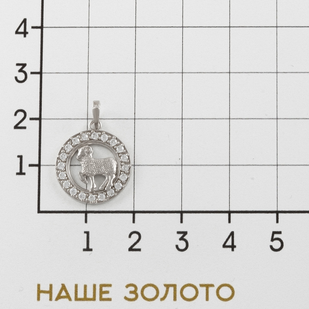 Серебряный знак зодиака Золотая подкова ЯВ8402СОВЕН