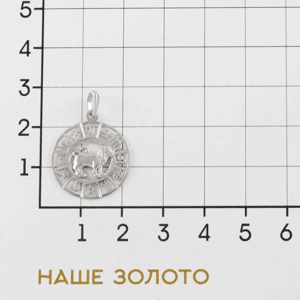Серебряный знак зодиака Золотая подкова ЯВ8408СЛЕВ