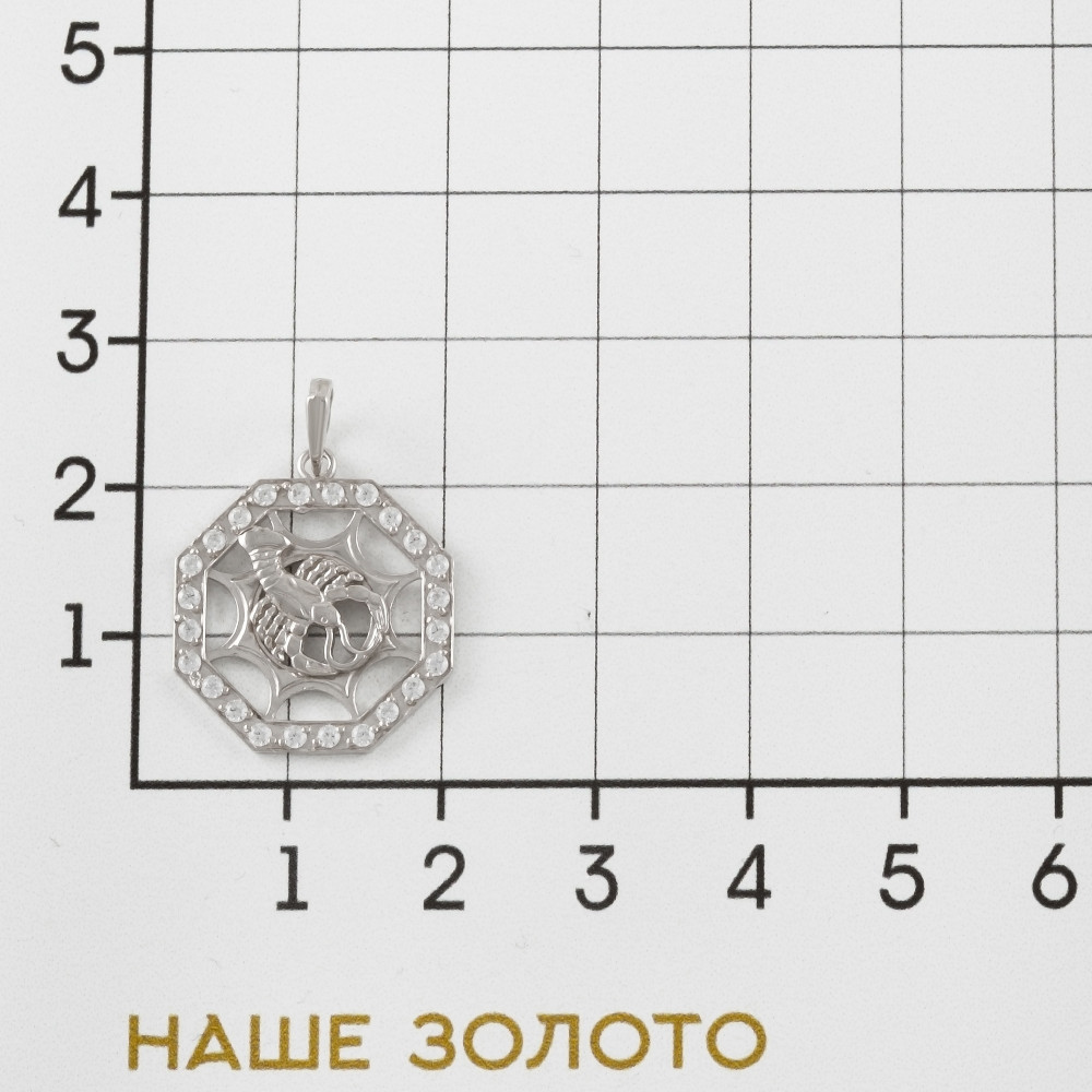 Серебряный знак зодиака Золотая подкова ЯВ8401СРАК