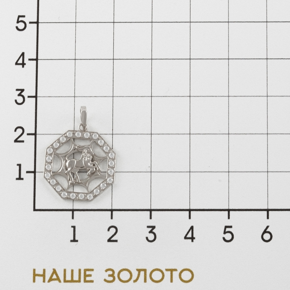 Серебряный знак зодиака Золотая подкова ЯВ8401СКОЗЕР