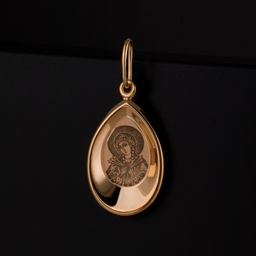 Золотая иконка Голден глоб из красного золота 585 пробы К-006/С