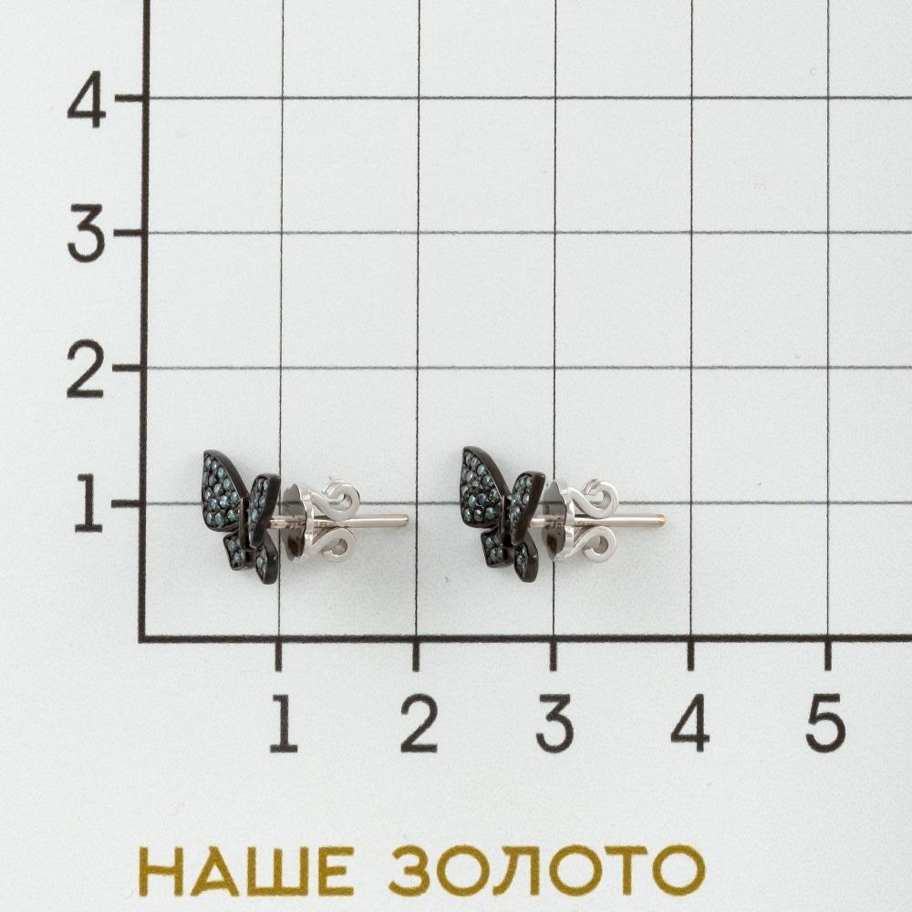 Золотые серьги гвоздики Роберто браво из красного золота 585 пробы РВАЕ2845