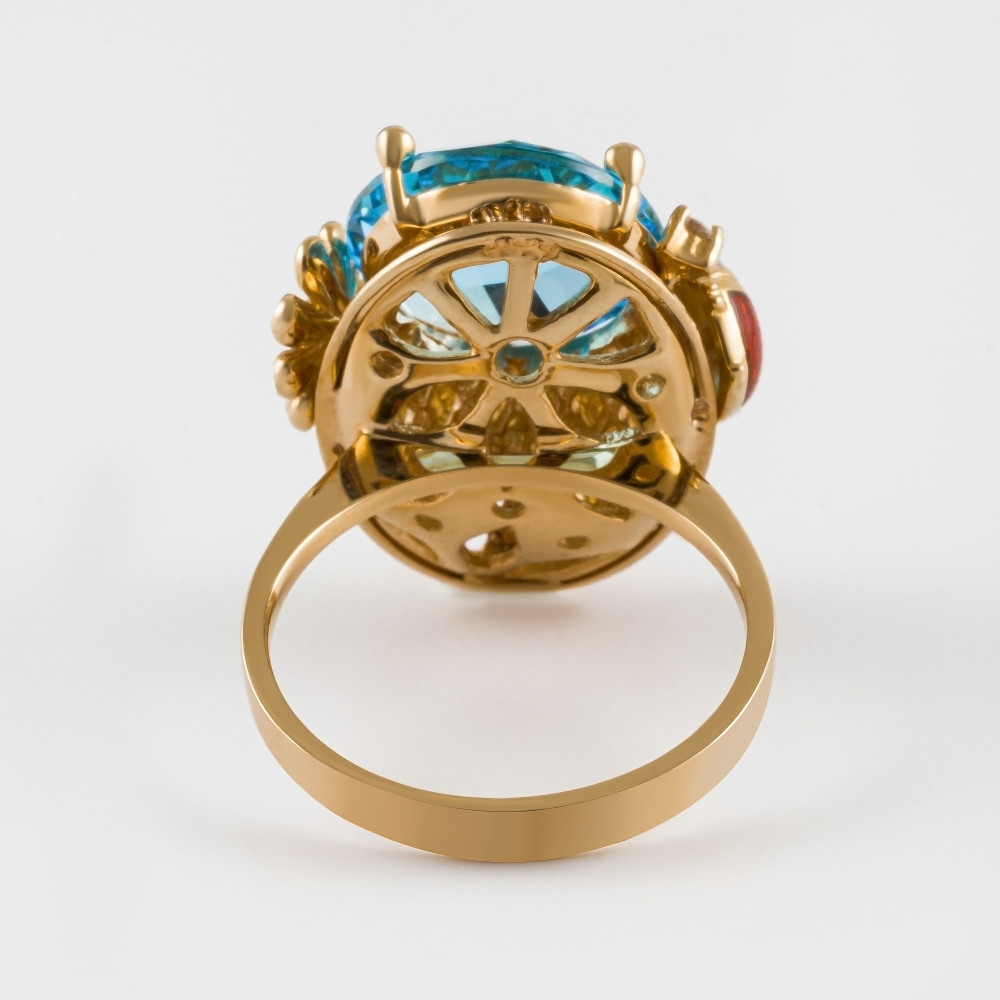 Золотое кольцо Роберто браво из красного золота 585 пробы РВНХР000017-01