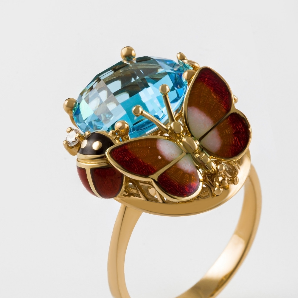 Золотое кольцо Роберто браво из красного золота 585 пробы РВНХР000017-01