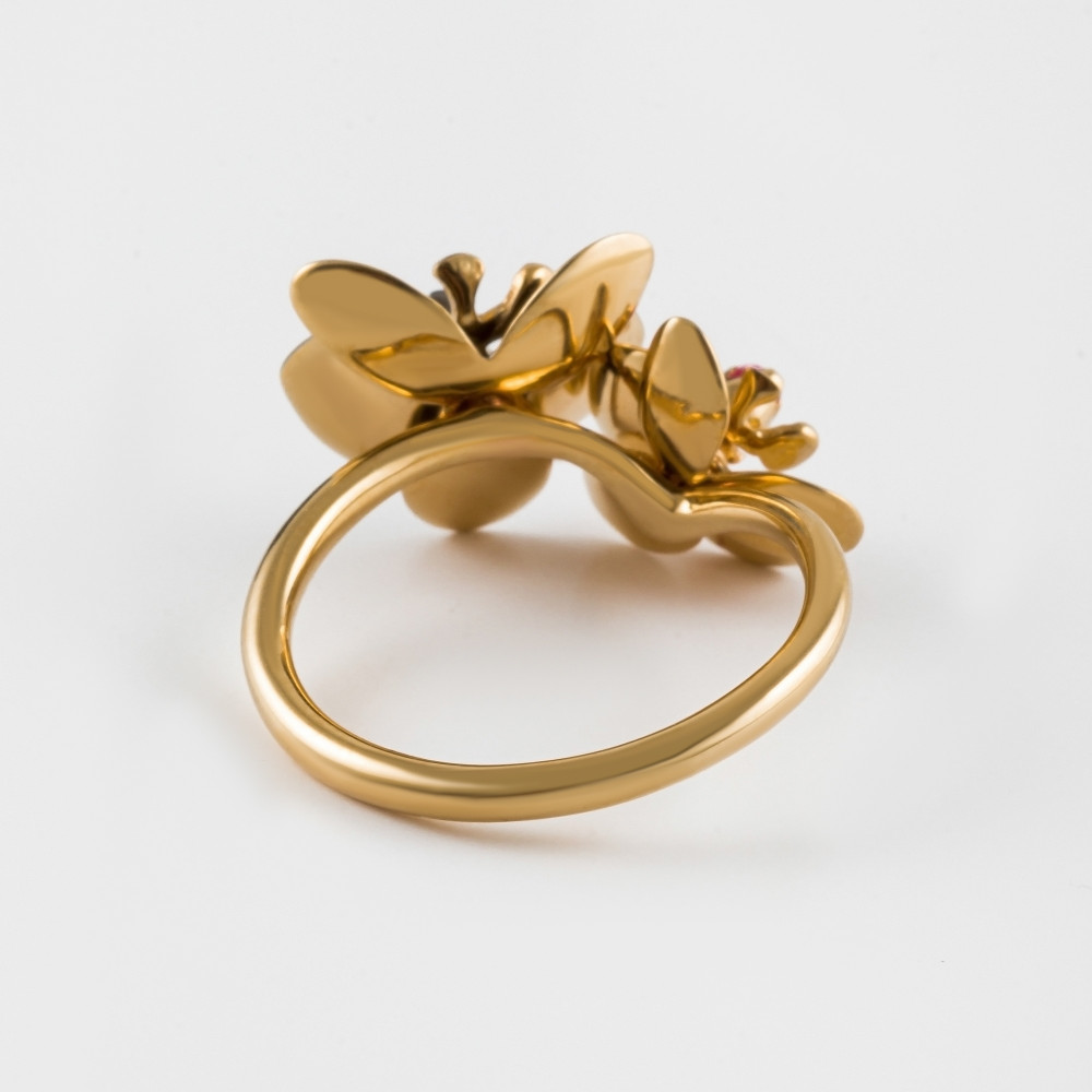 Золотое кольцо Роберто браво из красного золота 585 пробы РВОРХР0026-00