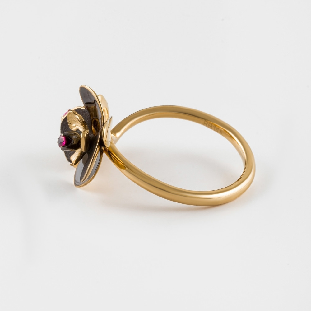 Золотое кольцо Роберто браво из красного золота 585 пробы РВОРХР0026-00