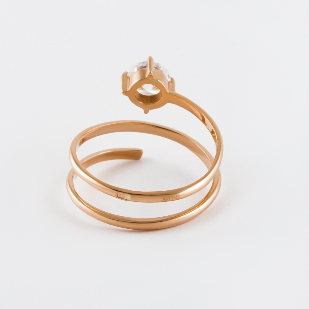 Золотое кольцо Liberty из красного золота 585 пробы РЫ1788841