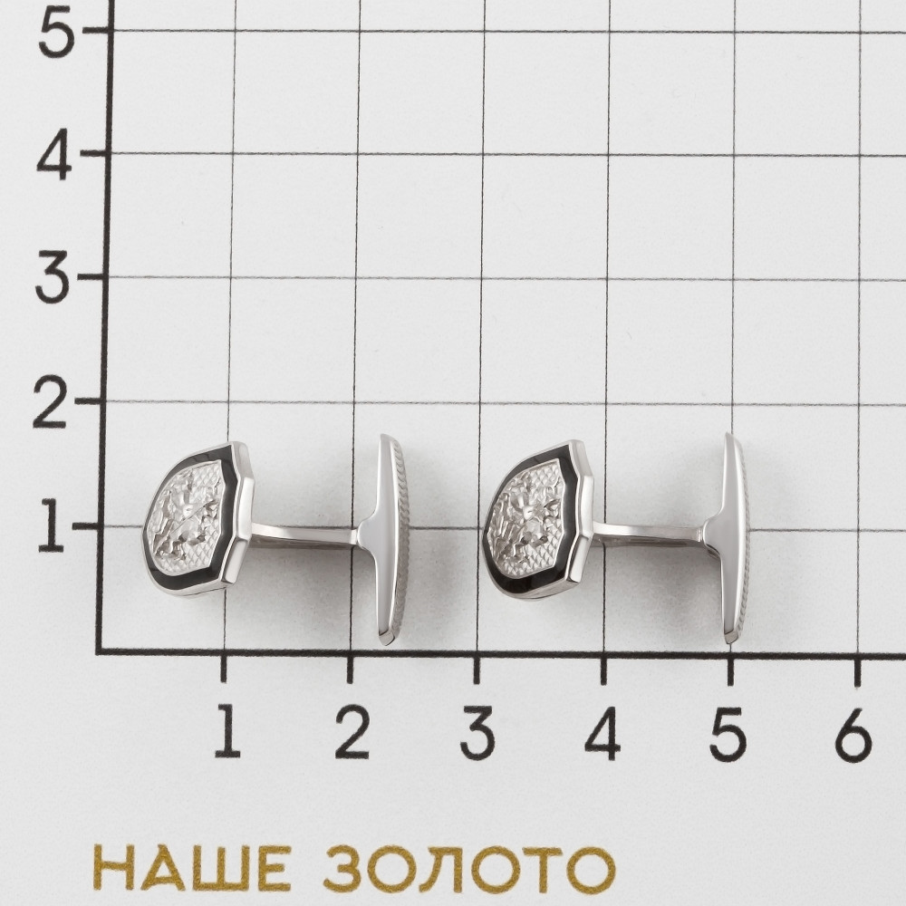Серебряные запонки Сильвер  со вставками () 8С140046Р