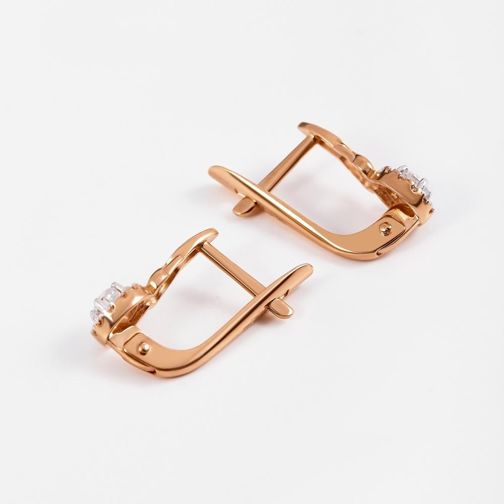 Золотые серьги New gold из красного золота 585 пробы НЮ105020293021фт