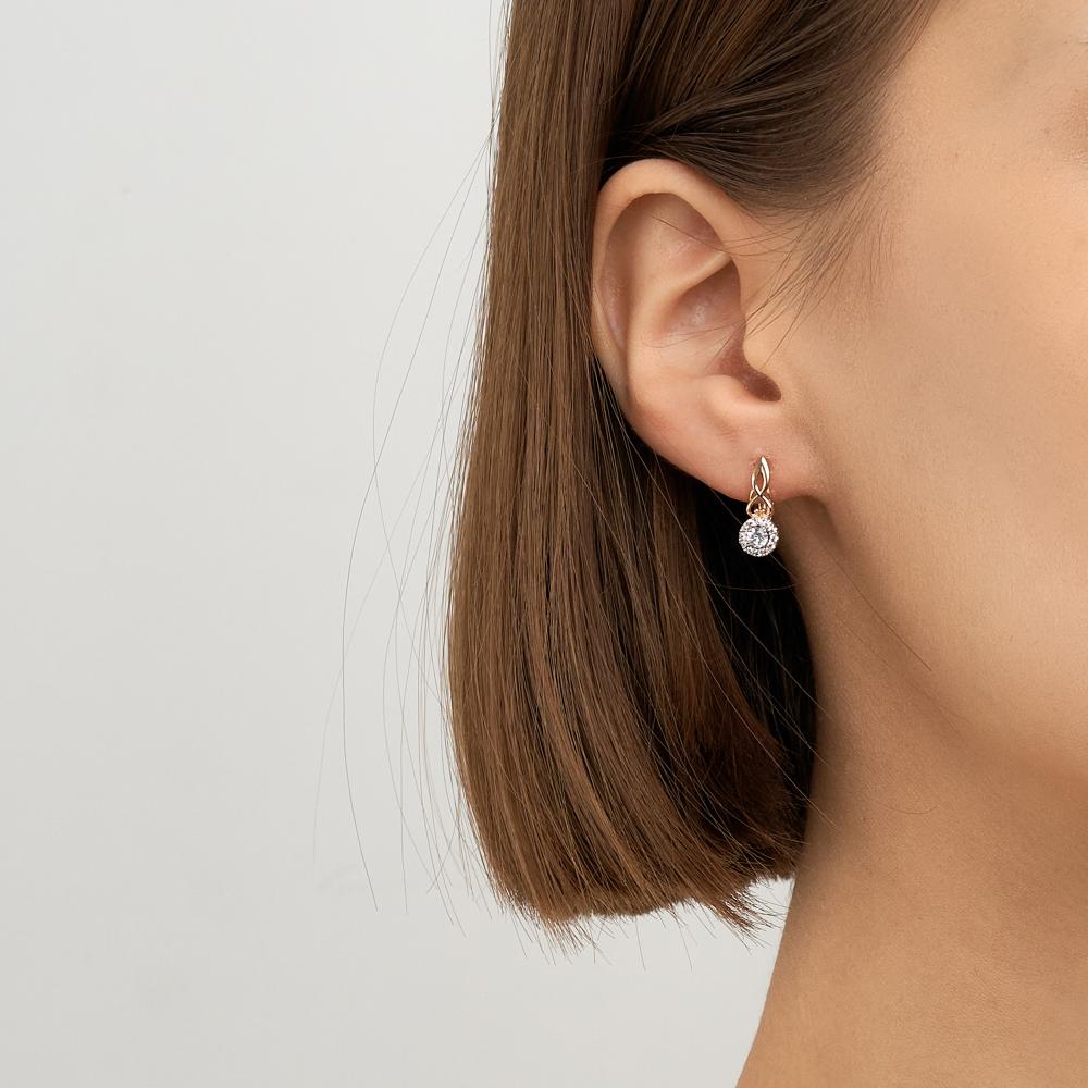 Золотые серьги New gold из красного золота 585 пробы НЮ105020293021фт