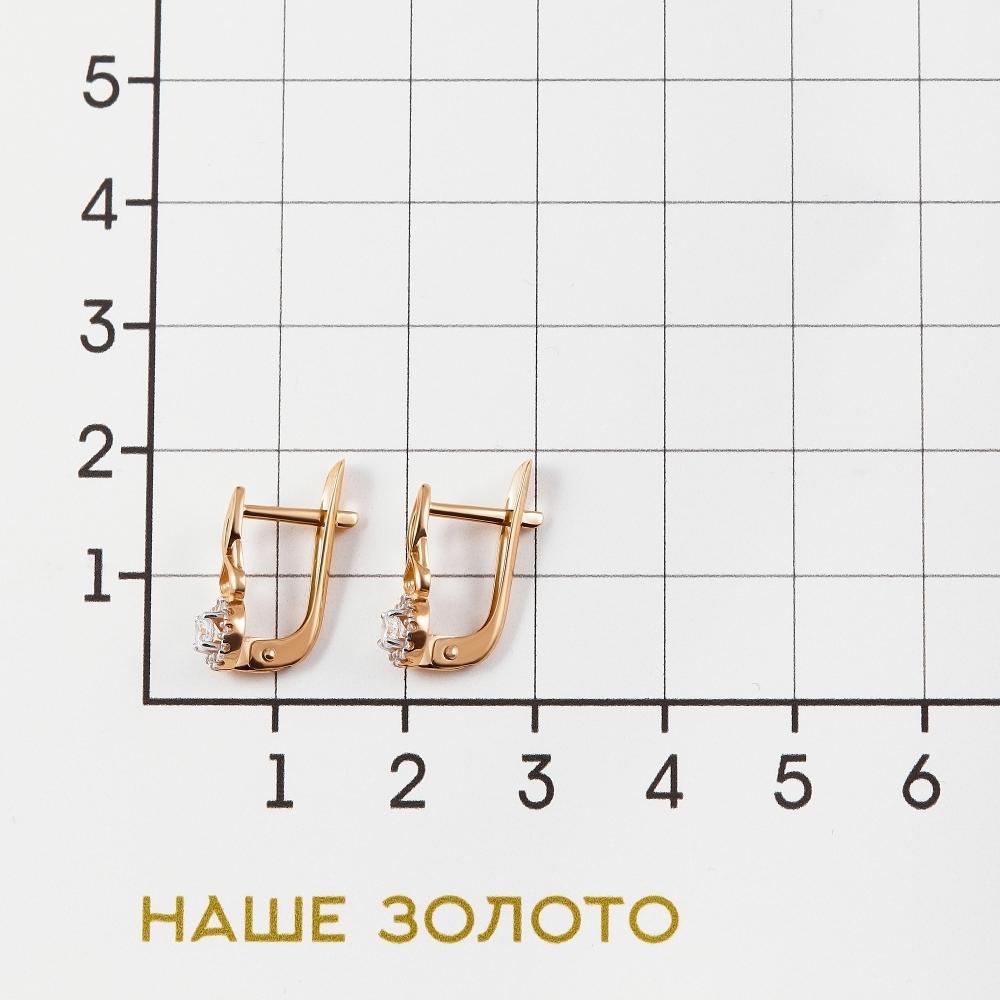 Золотые серьги New gold из красного золота 585 пробы НЮ105020293021фт