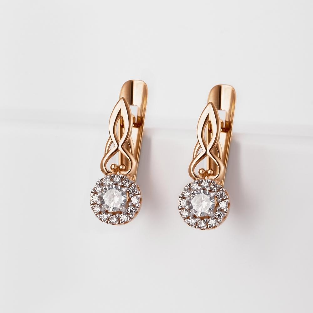 Золотые серьги New gold из красного золота 585 пробы НЮ105020293021фт