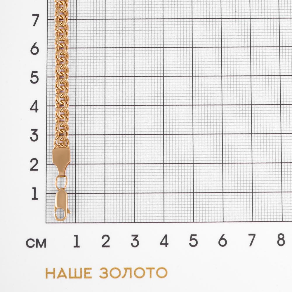 Золотой браслет Талант из красного золота 585 пробы ТБ4101008037654, размеры от 40 до 65