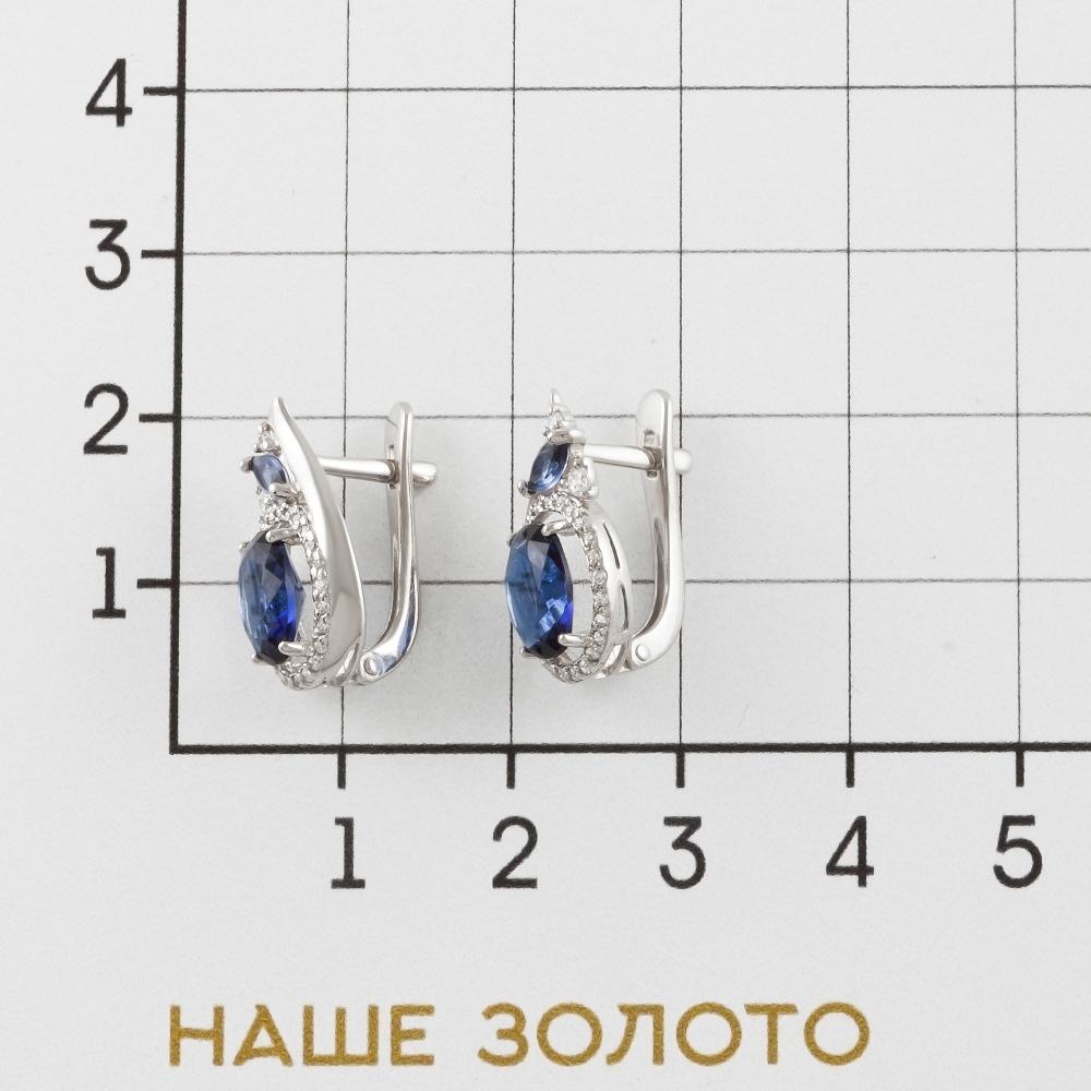 Серебряные серьги Серебро россии  со вставками (фианит и ) РОС0288Р108200