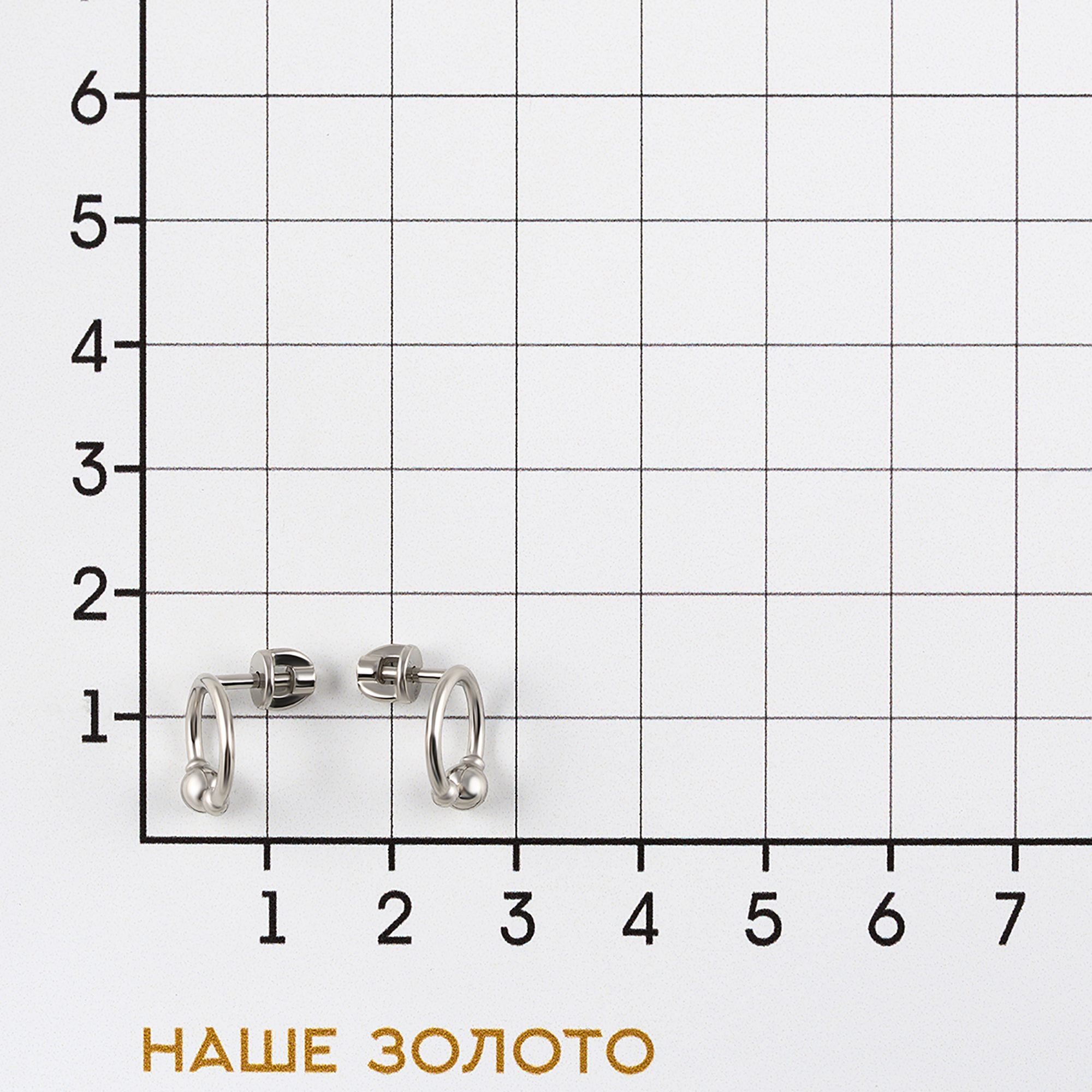 Серебряные серьги гвоздики Sokolov ДИ94025141