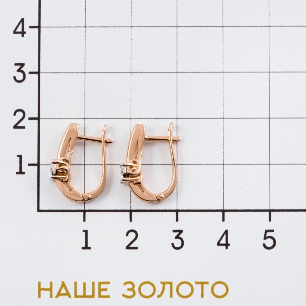 Золотые серьги Лукас голд из красного золота 585 пробы ЛФЕ01-Д-ПЛ-34033-Р