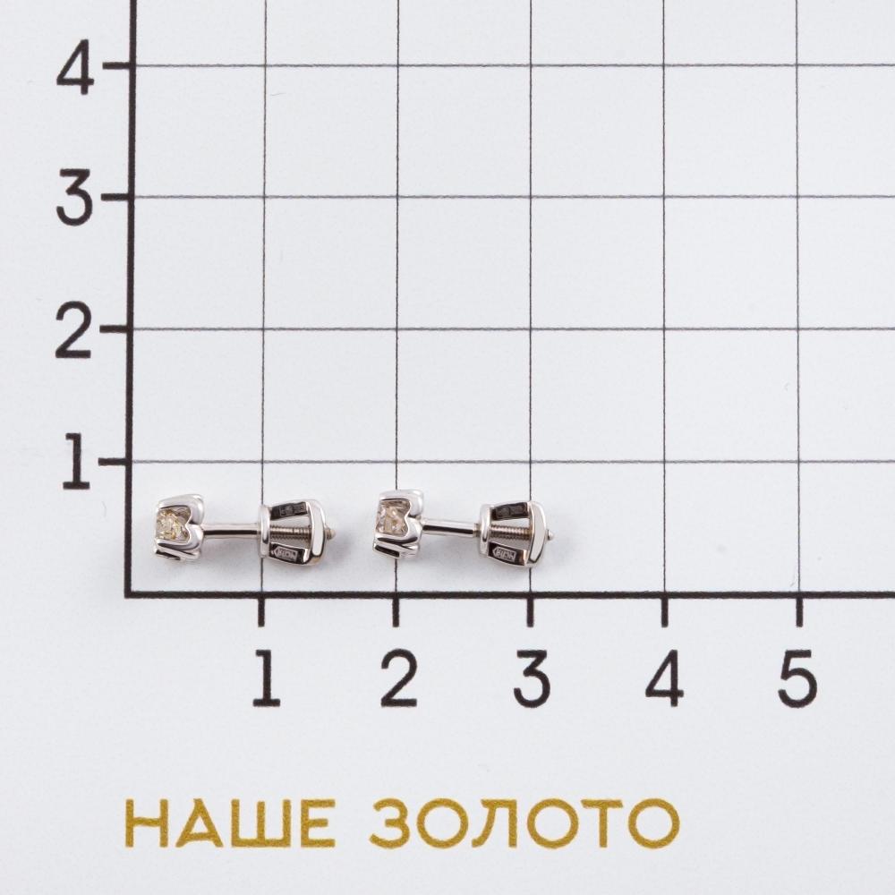 Золотые серьги гвоздики Лукас голд из красного золота 585 пробы со вставками из драгоценных камней (бриллиант) ЛФЕ01-Д-СОЛ28-030-Г3б