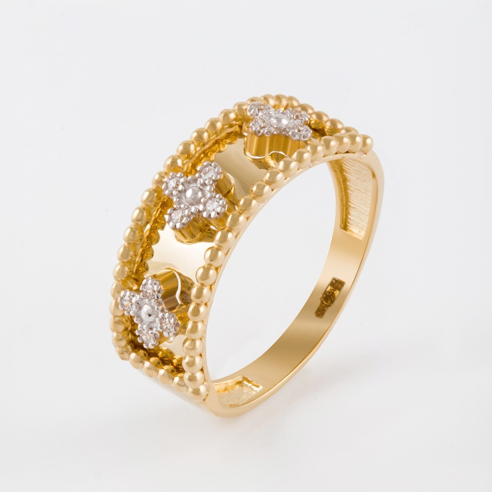 Золотое кольцо Випголд из красного золота 585 пробы ВПКЛ0951