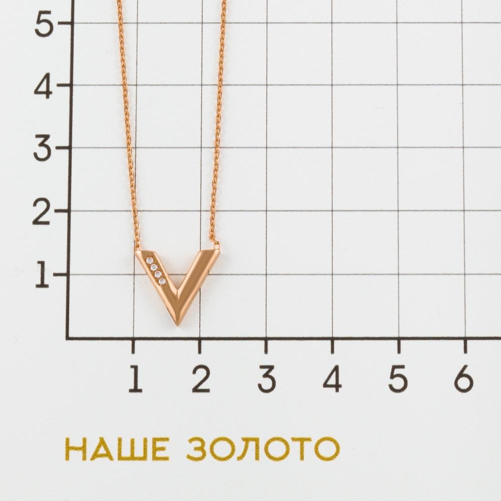 Золотое колье Випголд из красного золота 585 пробы ВПКЛ010956МК