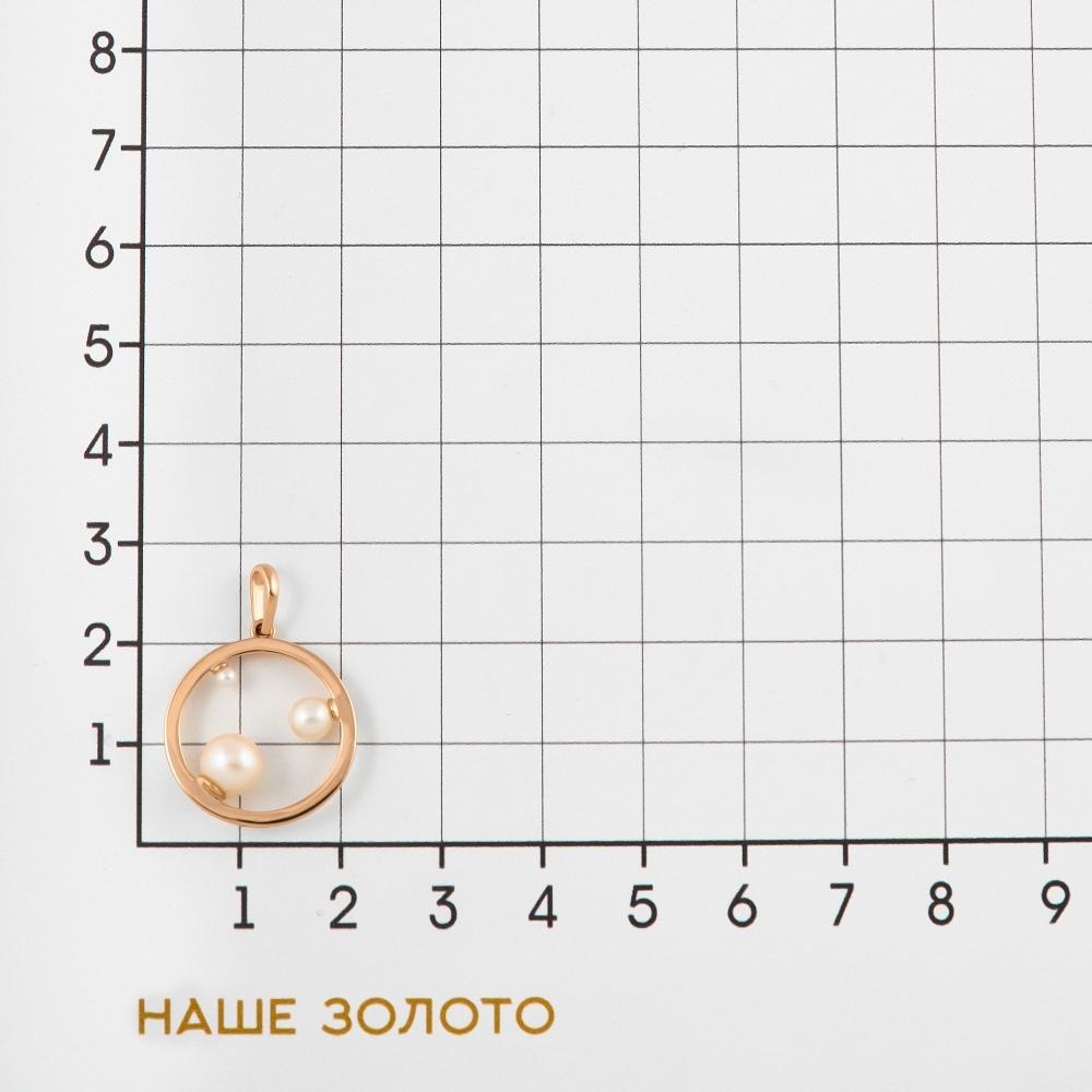 Золотая подвеска Ю-люкс из красного золота 585 пробы КС308006